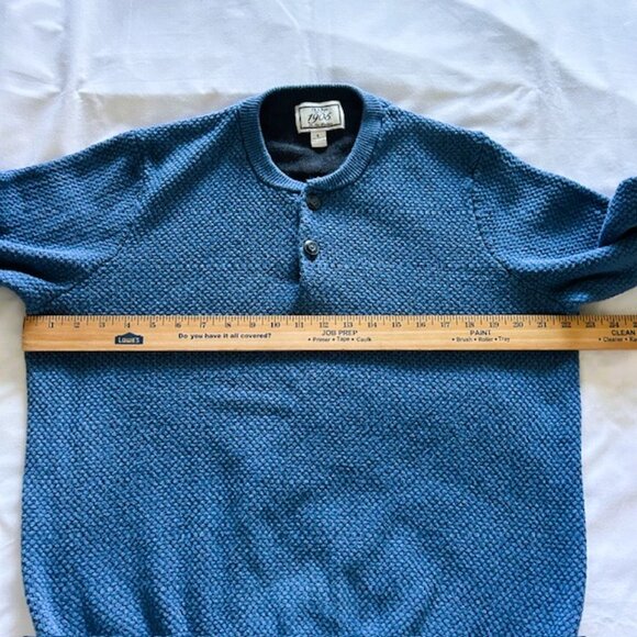 Jos A Bank Mens Sweater Jersey L Blue 100% cotton read - Picture 7 of 7